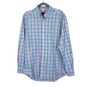 Vineyard Vines Slim Fit Whale Shirt Men's Size M Plaid Long Sleeve Button Down